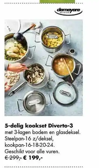 Demeyere 5-delig Kookset Diverto-3
