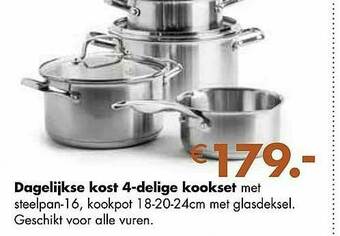 Multi bazar Dagelijkse Kost 4-delige Kookset aanbieding