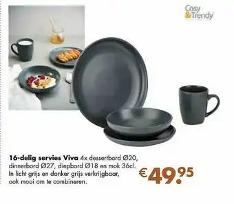 Multi bazar Cosy & Trendy 16-delig Servies Viva aanbieding