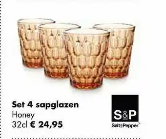 Multi bazar Set 4 Sapglazen aanbieding