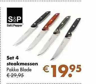 Multi bazar Set 4 Steakmessen aanbieding