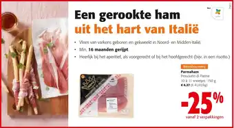 Colruyt Parmaham Prosciutto di Parma aanbieding