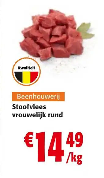 Colruyt Stoofvlees vrouwelijk rund aanbieding