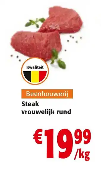 Colruyt Steak vrouwelijk rund aanbieding