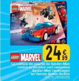 Cora La voiture de course de Spider-Man contre le bouffon vert venomisé Spider-Man racewagen en Venom Green Goblin aanbieding