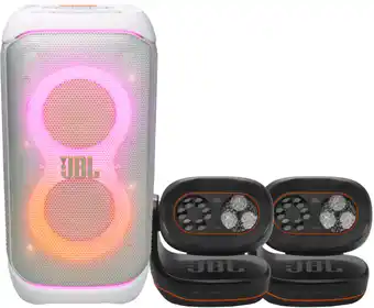 Coolblue JBL Partybox 320 Blanc + 2x JBL Partylight Beam aanbieding