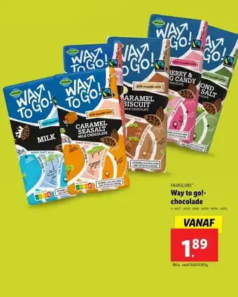 Lidl Way to go!- chocolade aanbieding