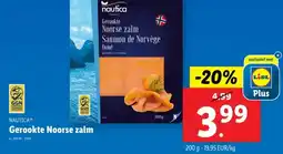 Lidl Gerookte Noorse zalm aanbieding