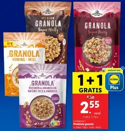 Lidl Premium granola aanbieding