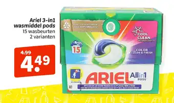 Wibra Ariel 3-in1 wasmiddel pods aanbieding