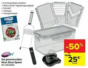 Set groentesnijder nicer dicer speed
