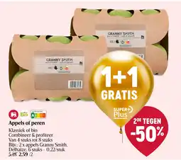 Delhaize Appels of peren 2 x appels Granny Smith aanbieding