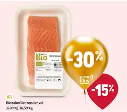 Delhaize Biozalmfilet zonder vel aanbieding