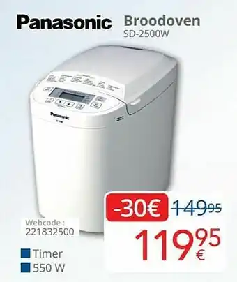 Eldi Panasonic broodoven sd-2500w aanbieding