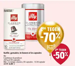 Delhaize Koffie, gemalen, in bonen of in capsules aanbieding