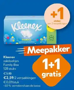 OKay Kleenex zakdoekjes Family Box aanbieding