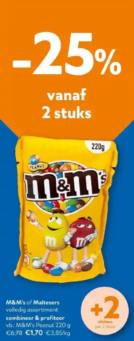 OKay M&M's of Maltesers volledig assortiment aanbieding