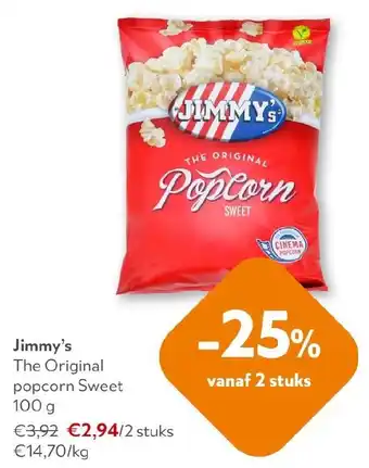 OKay Jimmy's The Original popcorn Sweet aanbieding