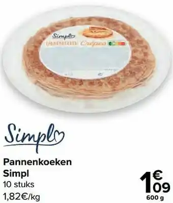 Carrefour Pannenkoeken simpl aanbieding