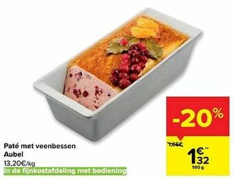 Carrefour Paté met veenbessen aubel aanbieding