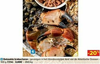 Carrefour Gekookte krabscharen aanbieding