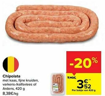 Carrefour Chipolata aanbieding