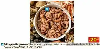 Carrefour Grijze gepelde garnalen aanbieding