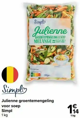 Carrefour Julienne groentemengeling voor soep simpl aanbieding