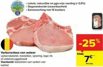 Carrefour Koteletten van varken van weleer aanbieding