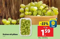 Lidl Druiven wit pitloos aanbieding