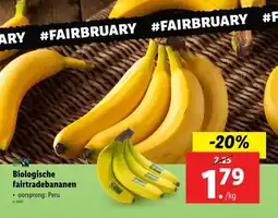 Lidl Biologische fairtradebananen aanbieding