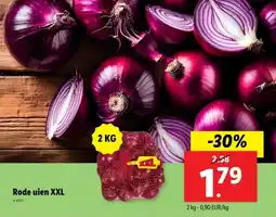 Lidl Rode uien XXL aanbieding