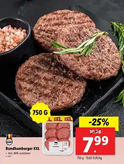 Lidl Rundhamburger XXL aanbieding