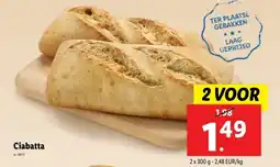 Lidl Ciabatta aanbieding