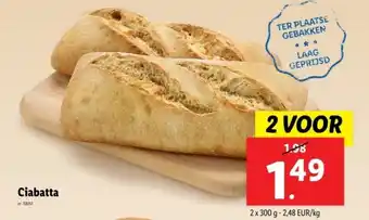 Lidl Ciabatta aanbieding