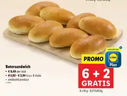 Lidl Botersandwich aanbieding