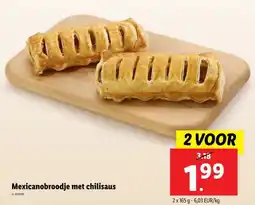 Lidl Mexicanobroodje met chilisaus aanbieding