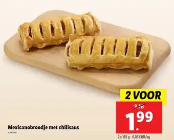 Lidl Mexicanobroodje met chilisaus aanbieding