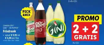 Lidl Canada dry gini Dr.pepper frisdrank aanbieding