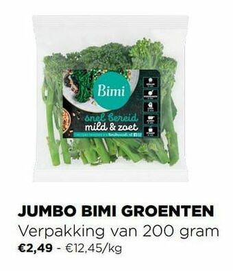 Jumbo Jumbo bimi groenten aanbieding