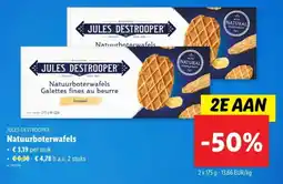 Lidl Jules destrooper natuurboterwafels aanbieding