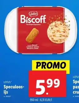 Lidl Lotus speculoos ijs aanbieding