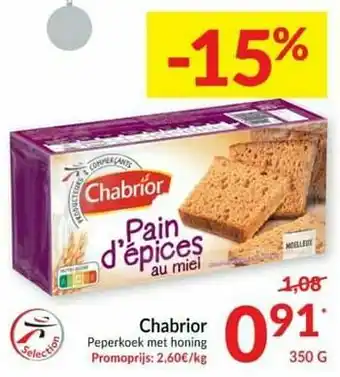 Intermarché Chabrior peperkoek met honing aanbieding
