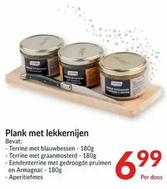 Plank met lekkernijen