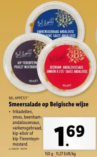 Lidl Bel appétit smeersalade op belgische wijze aanbieding