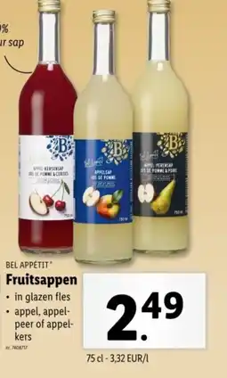 Lidl Bel appétit fruitsappen aanbieding