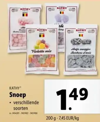 Lidl Kathy snoep aanbieding