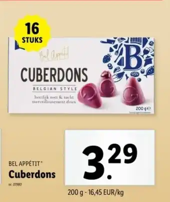 Lidl Bel appétit cuberdons aanbieding