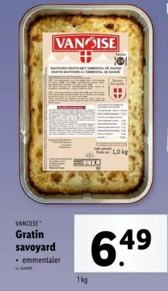 Lidl Vanoise gratin savoyard aanbieding