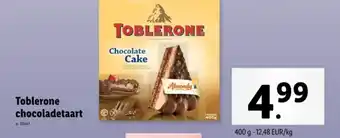 Lidl Toblerone chocoladetaart aanbieding